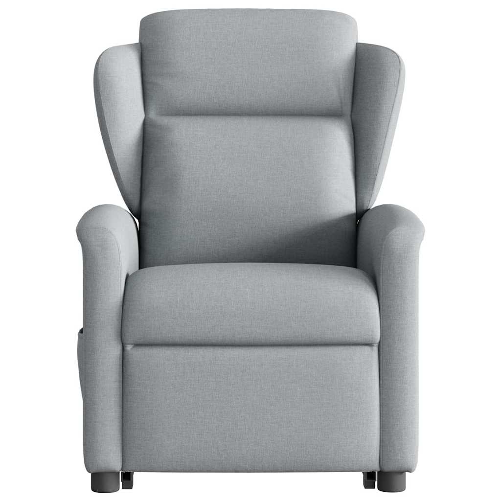Fauteuil inclinable électrique gris clair tissu - XIOS