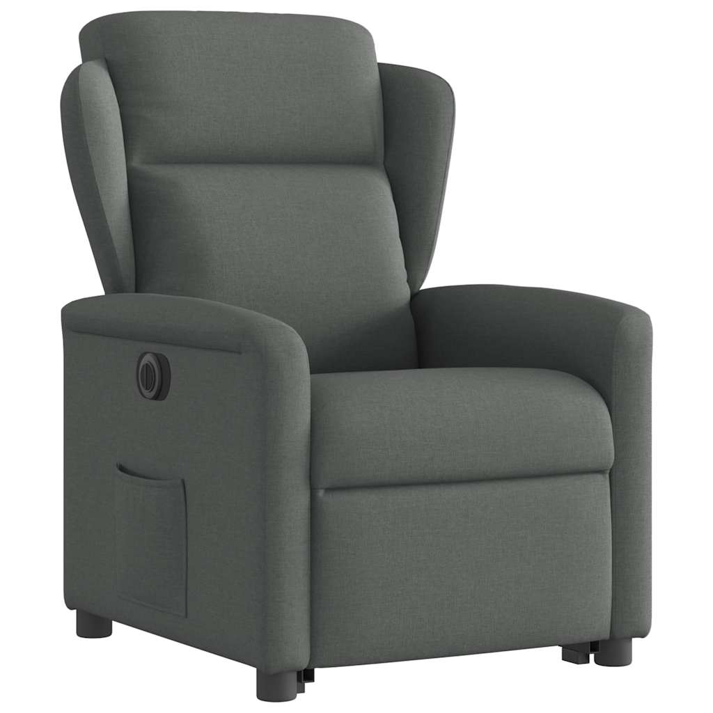 Fauteuil inclinable électrique gris foncé tissu - XIOS