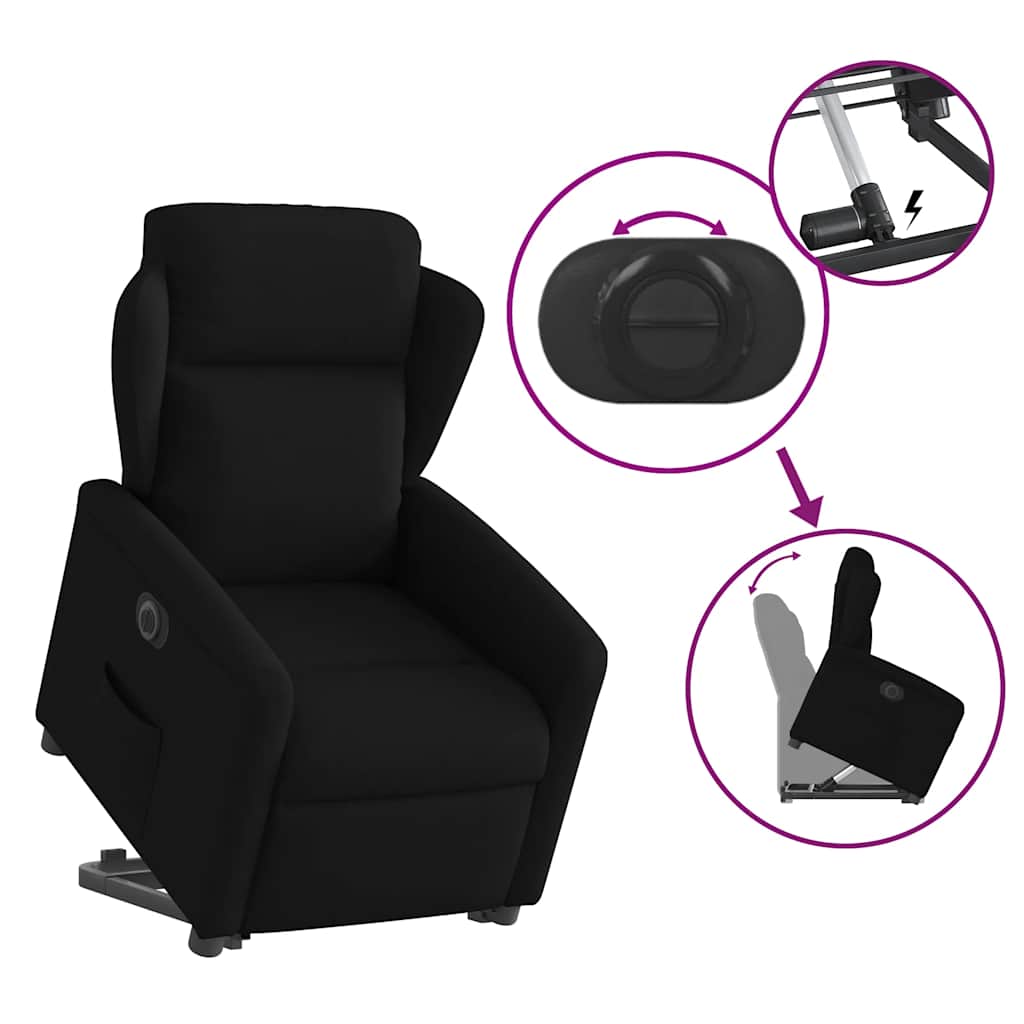 Fauteuil inclinable électrique noir tissu - XIOS