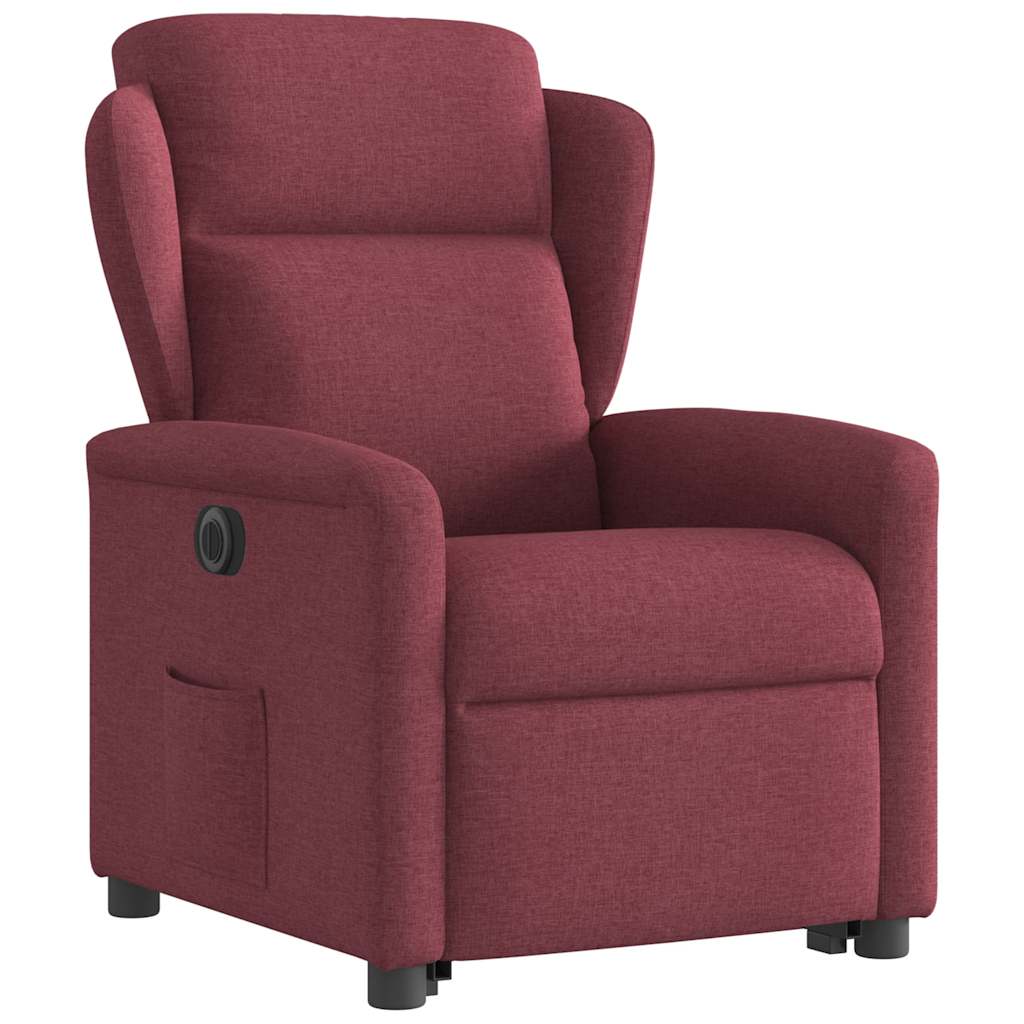 Fauteuil inclinable électrique rouge bordeaux tissu - XIOS