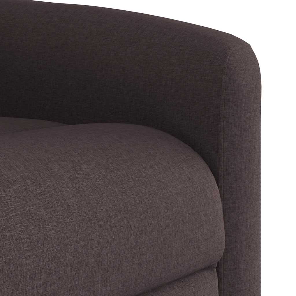 Fauteuil inclinable électrique marron foncé tissu