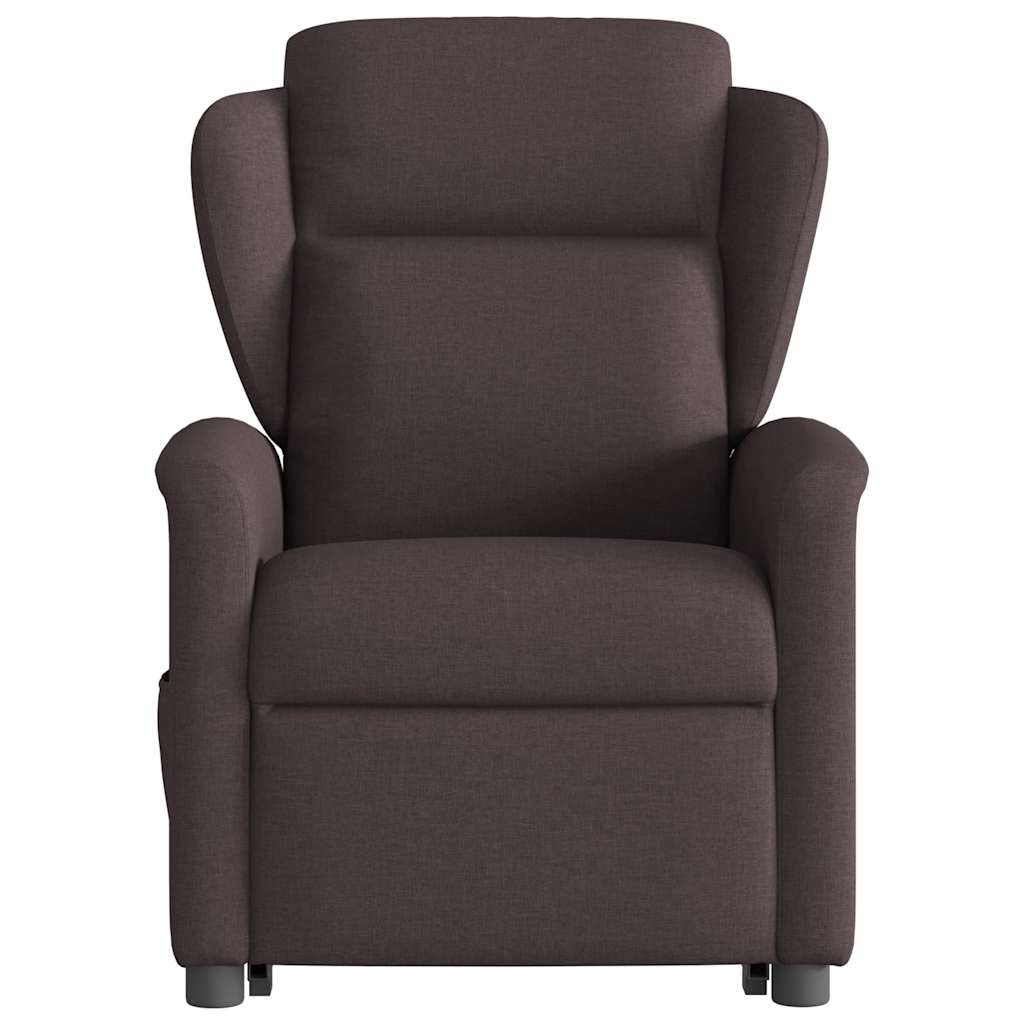Fauteuil inclinable électrique marron foncé tissu