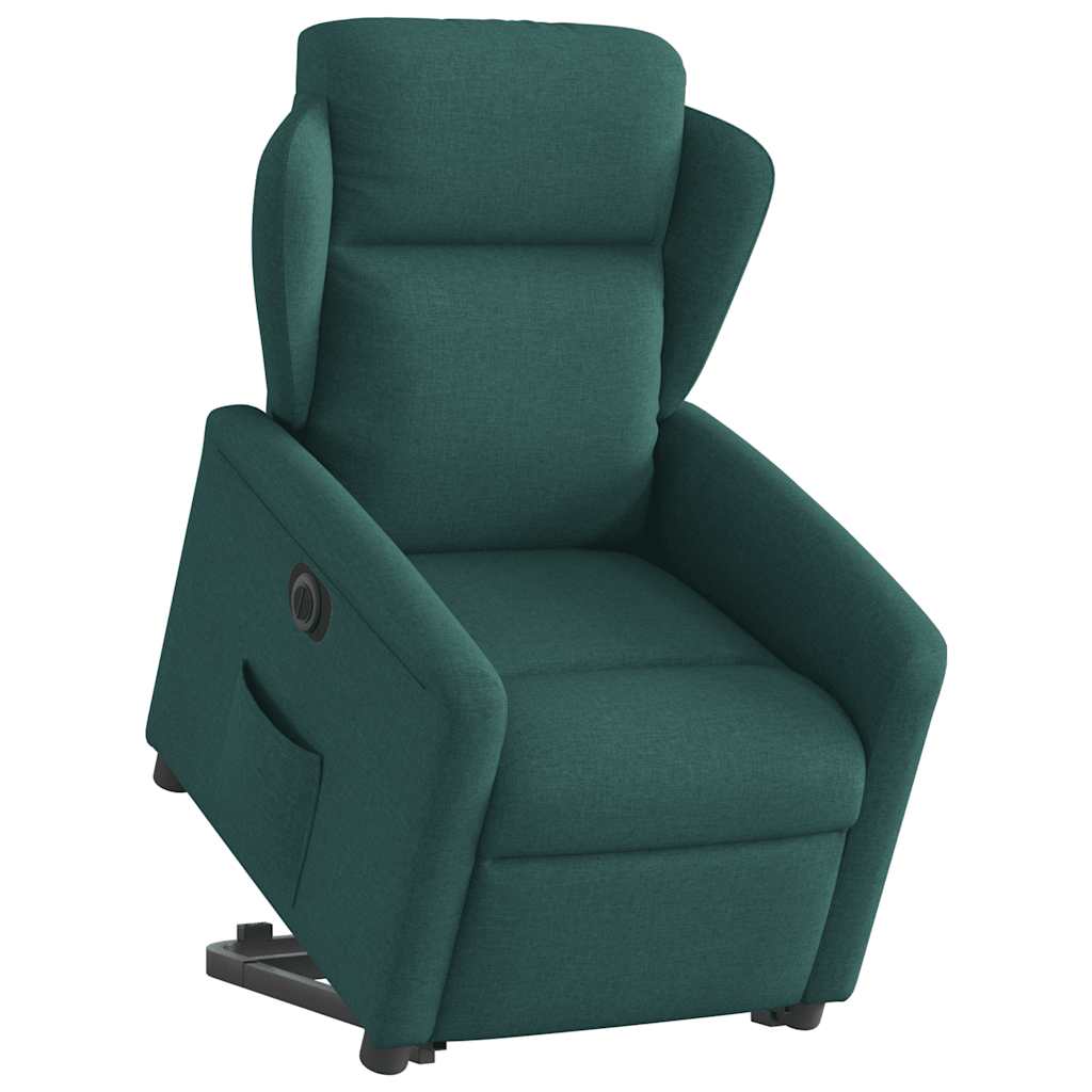 Fauteuil inclinable électrique vert foncé tissu - XIOS
