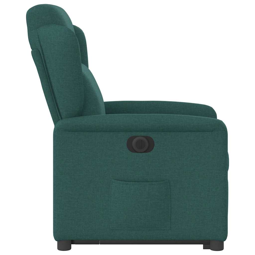 Fauteuil inclinable électrique vert foncé tissu