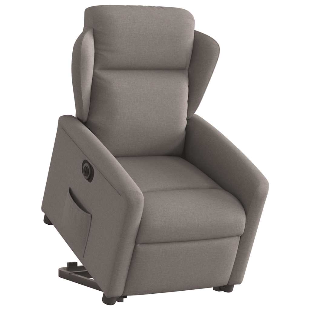 Fauteuil inclinable électrique taupe tissu - XIOS