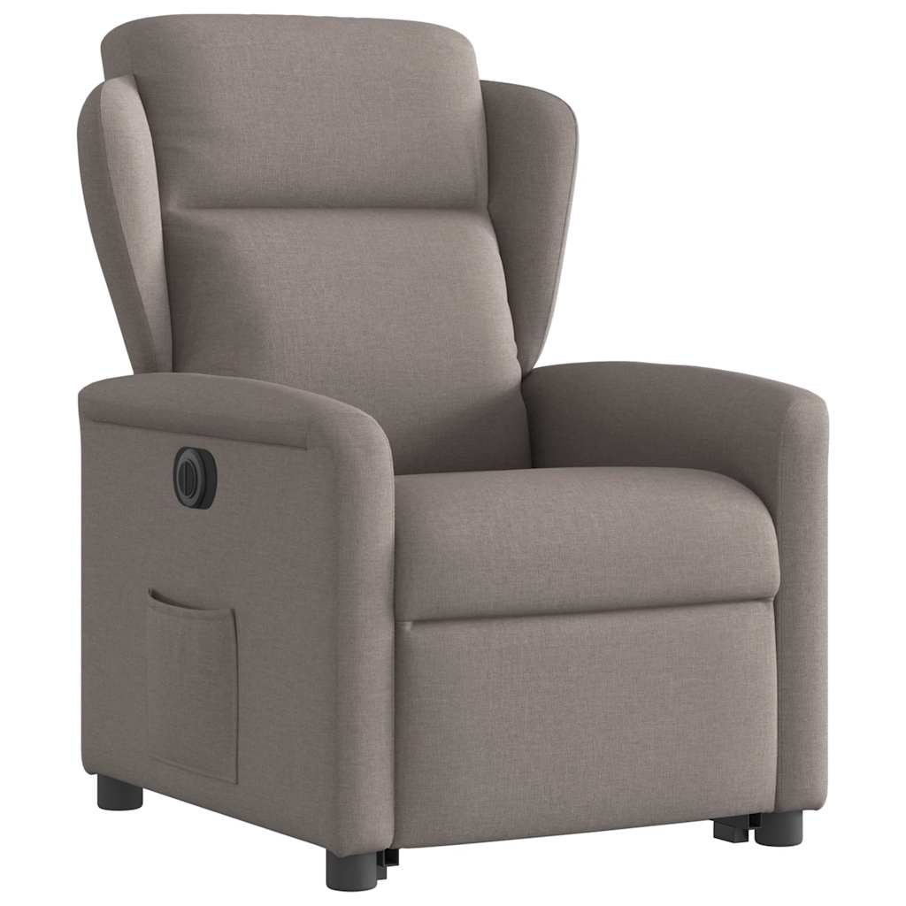 Fauteuil inclinable électrique taupe tissu - XIOS