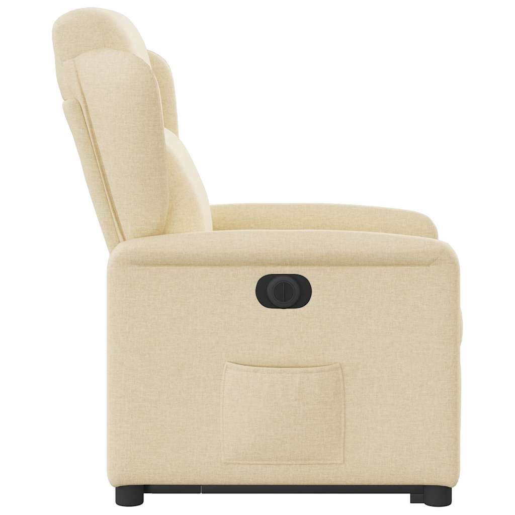 Fauteuil inclinable électrique crème tissu - XIOS