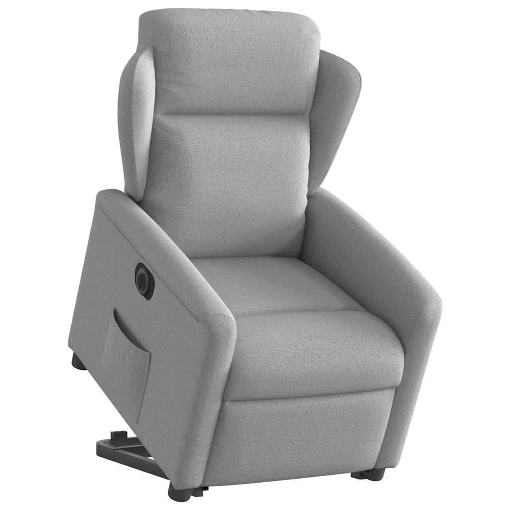 Fauteuil inclinable électrique gris nuage tissu - XIOS