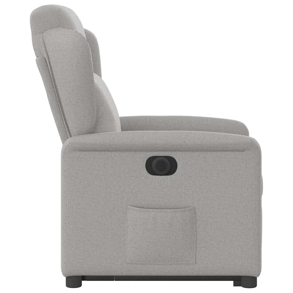 Fauteuil inclinable électrique gris nuage tissu - XIOS
