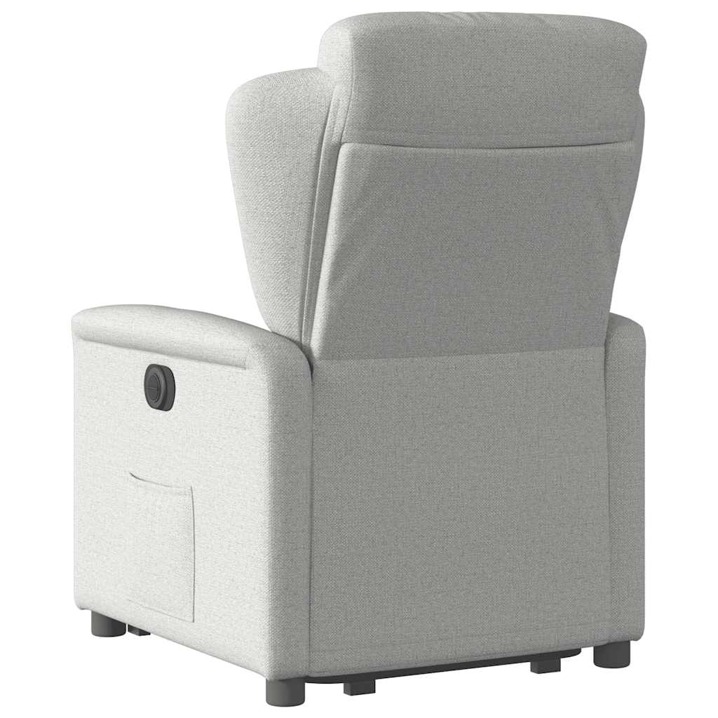 Fauteuil inclinable électrique gris nuage tissu