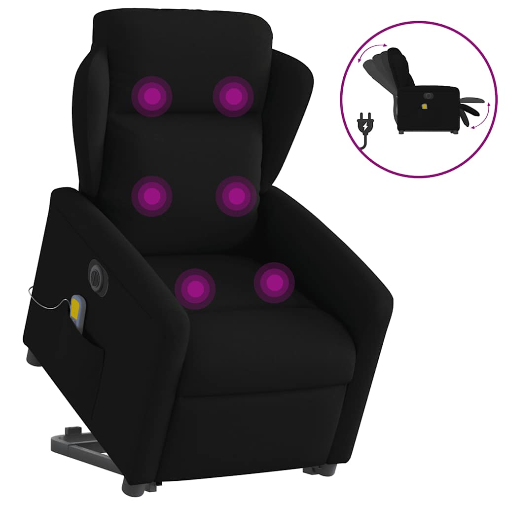 Fauteuil inclinable de massage électrique Noir Tissu - XIOS