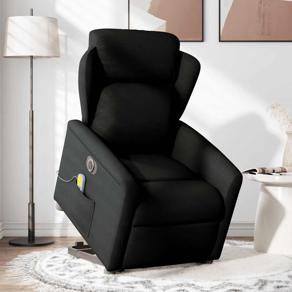 Fauteuil inclinable de massage électrique Noir Tissu - XIOS