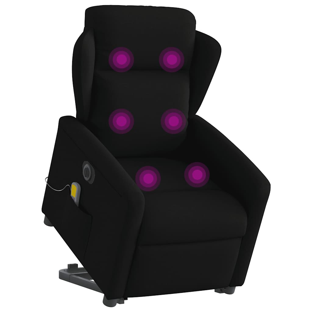 Fauteuil inclinable de massage électrique Noir Tissu - XIOS