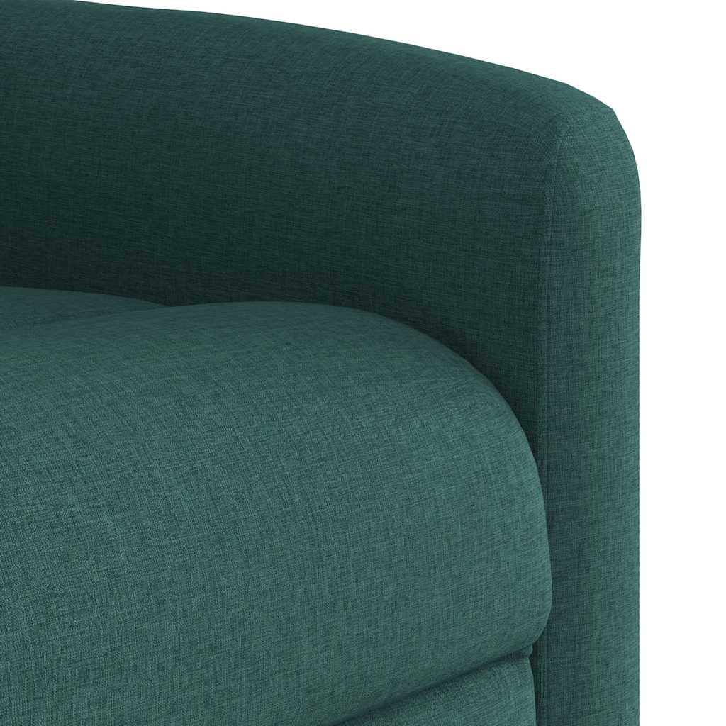 Fauteuil inclinable de massage électrique Vert foncé Tissu