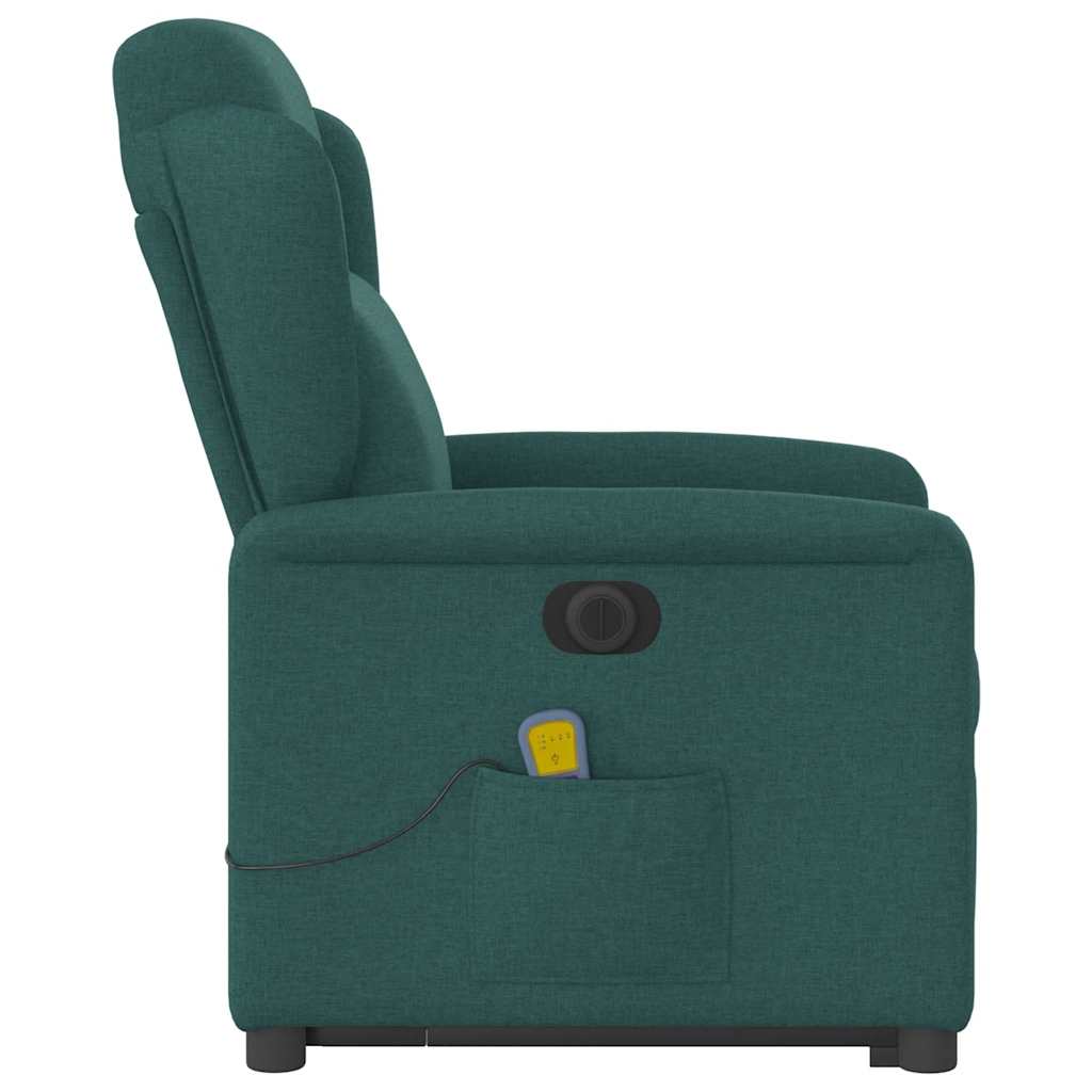Fauteuil inclinable de massage électrique Vert foncé Tissu - XIOS