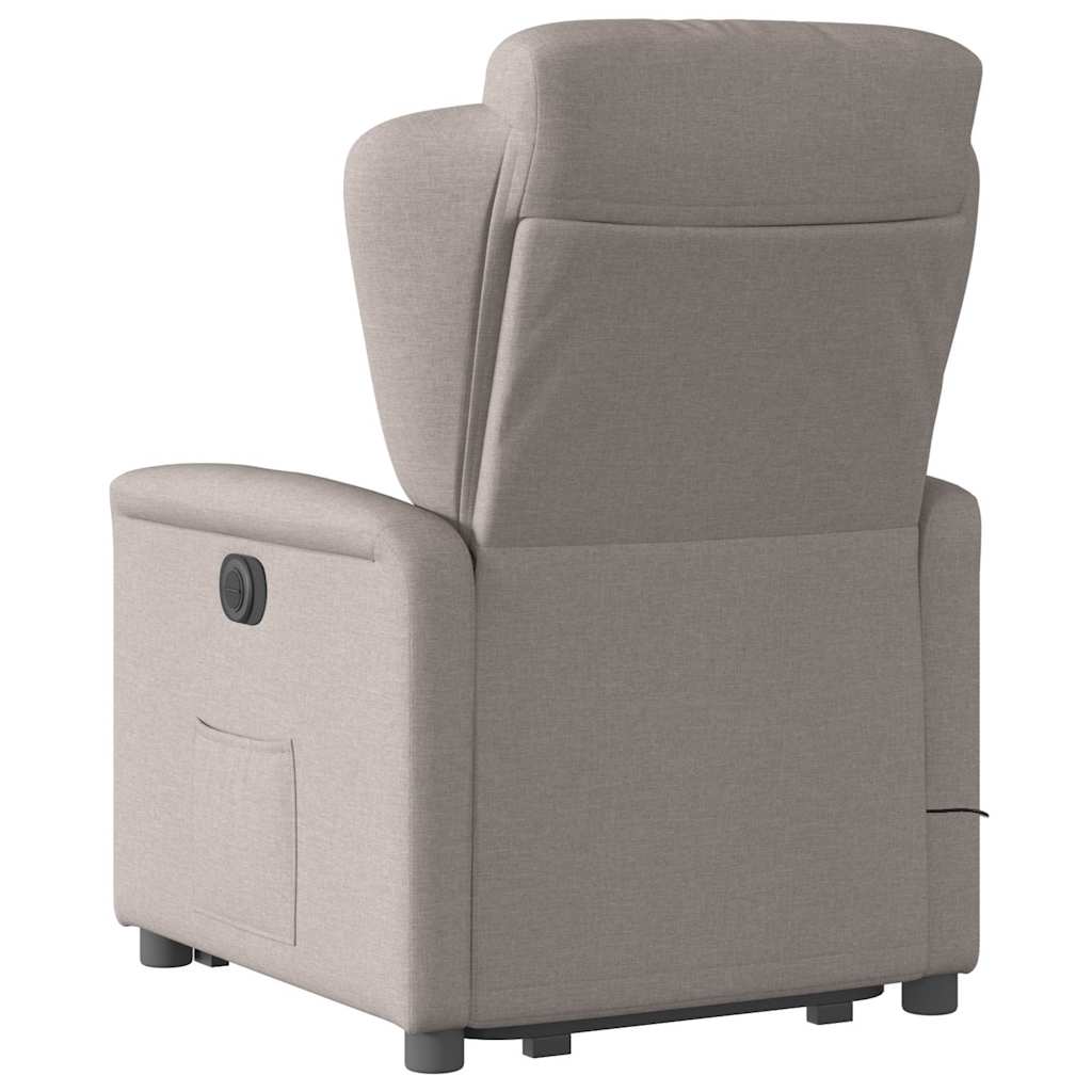 Fauteuil inclinable de massage électrique Taupe Tissu - XIOS