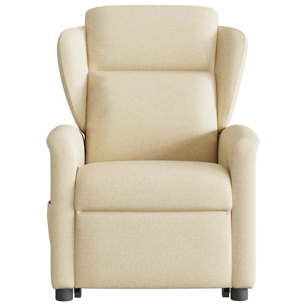 Fauteuil inclinable de massage électrique Crème Tissu - XIOS