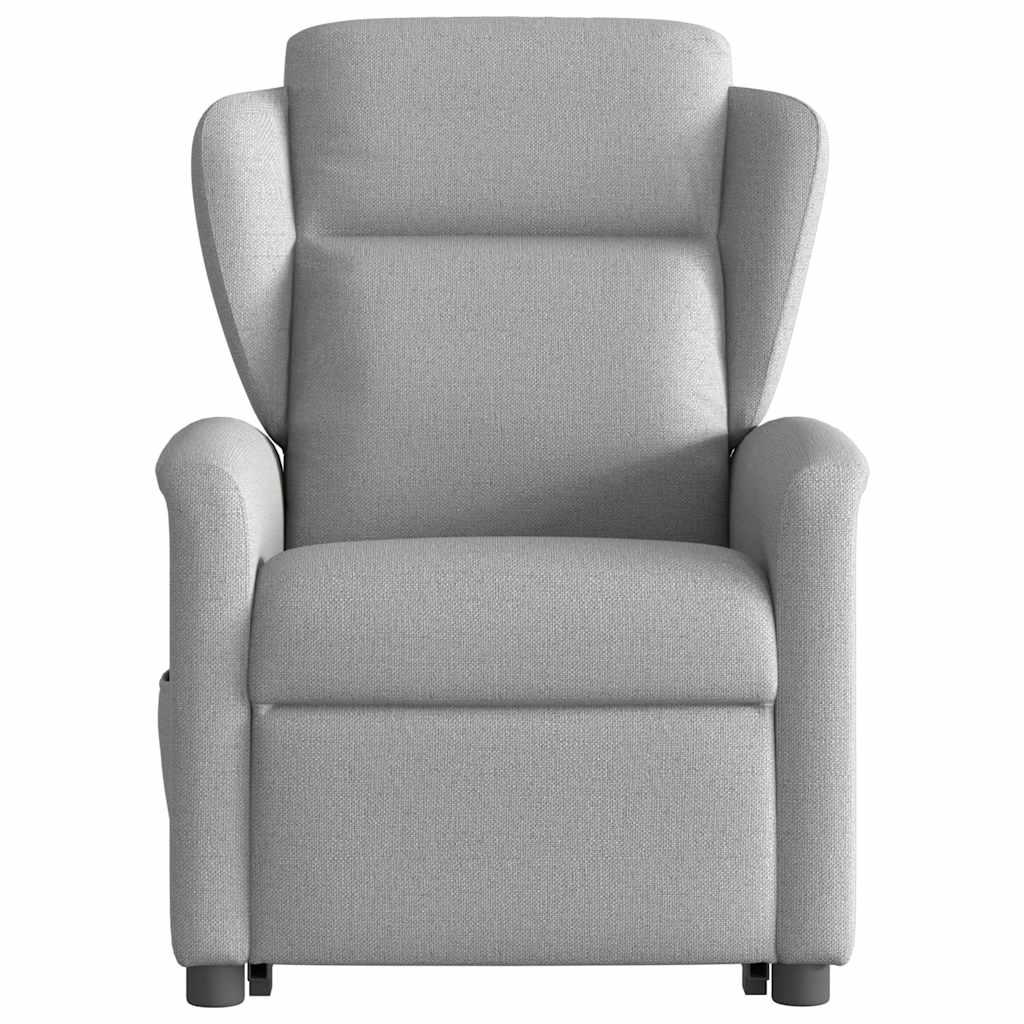 Fauteuil inclinable de massage électrique gris nuage tissu - XIOS