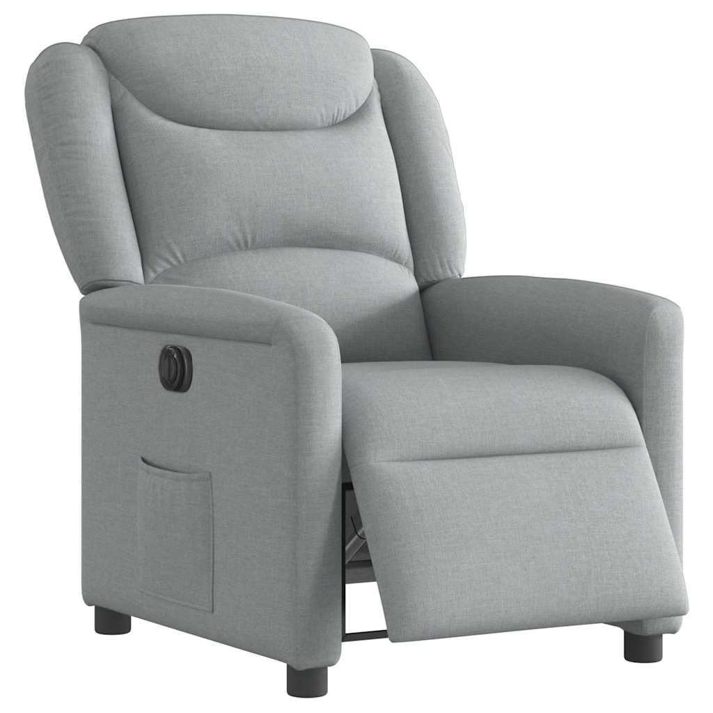 Fauteuil inclinable électrique Gris clair Tissu - XIOS