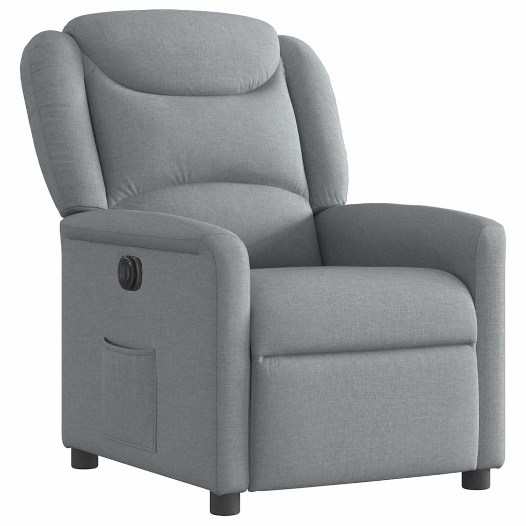 Fauteuil inclinable électrique Gris clair Tissu - XIOS