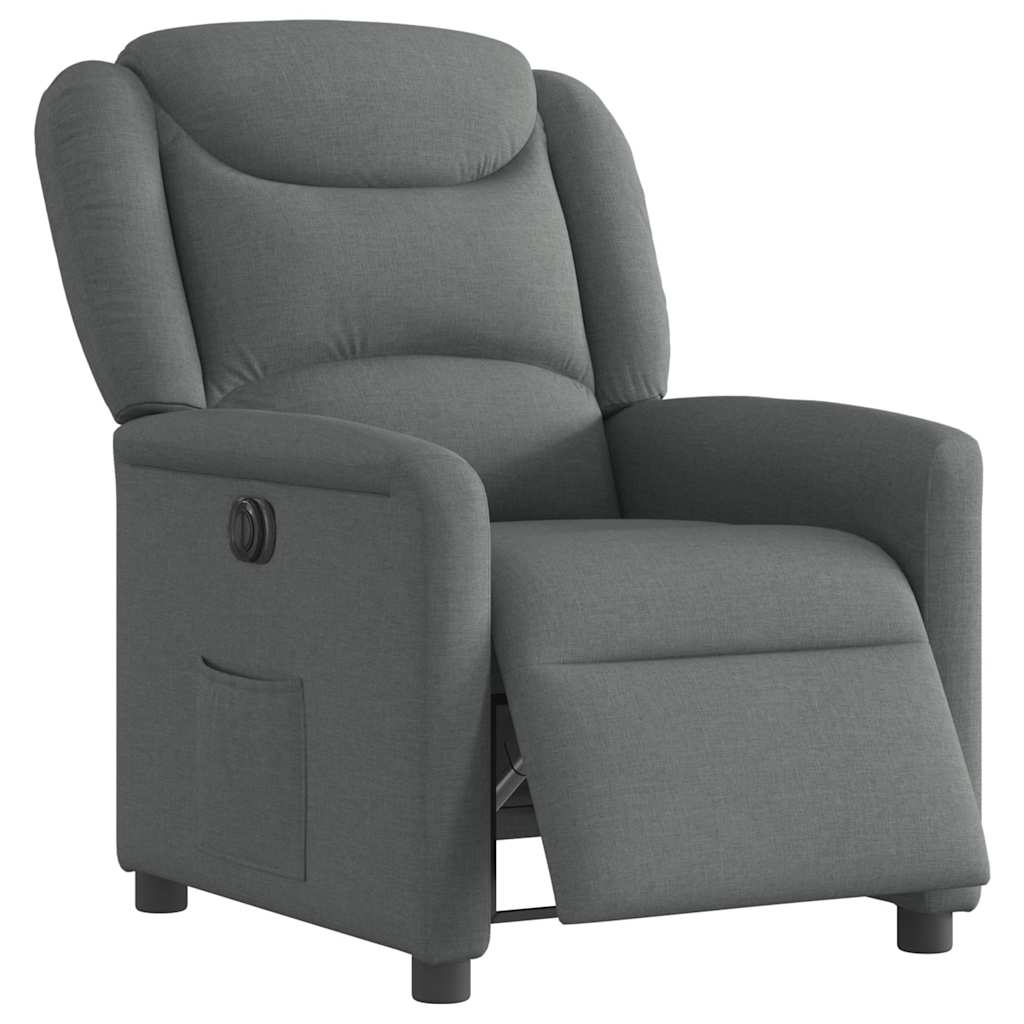 Fauteuil inclinable électrique Gris foncé Tissu - XIOS