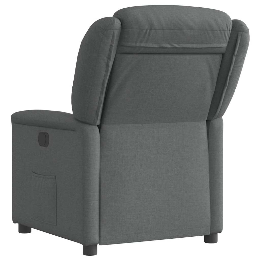 Fauteuil inclinable électrique Gris foncé Tissu