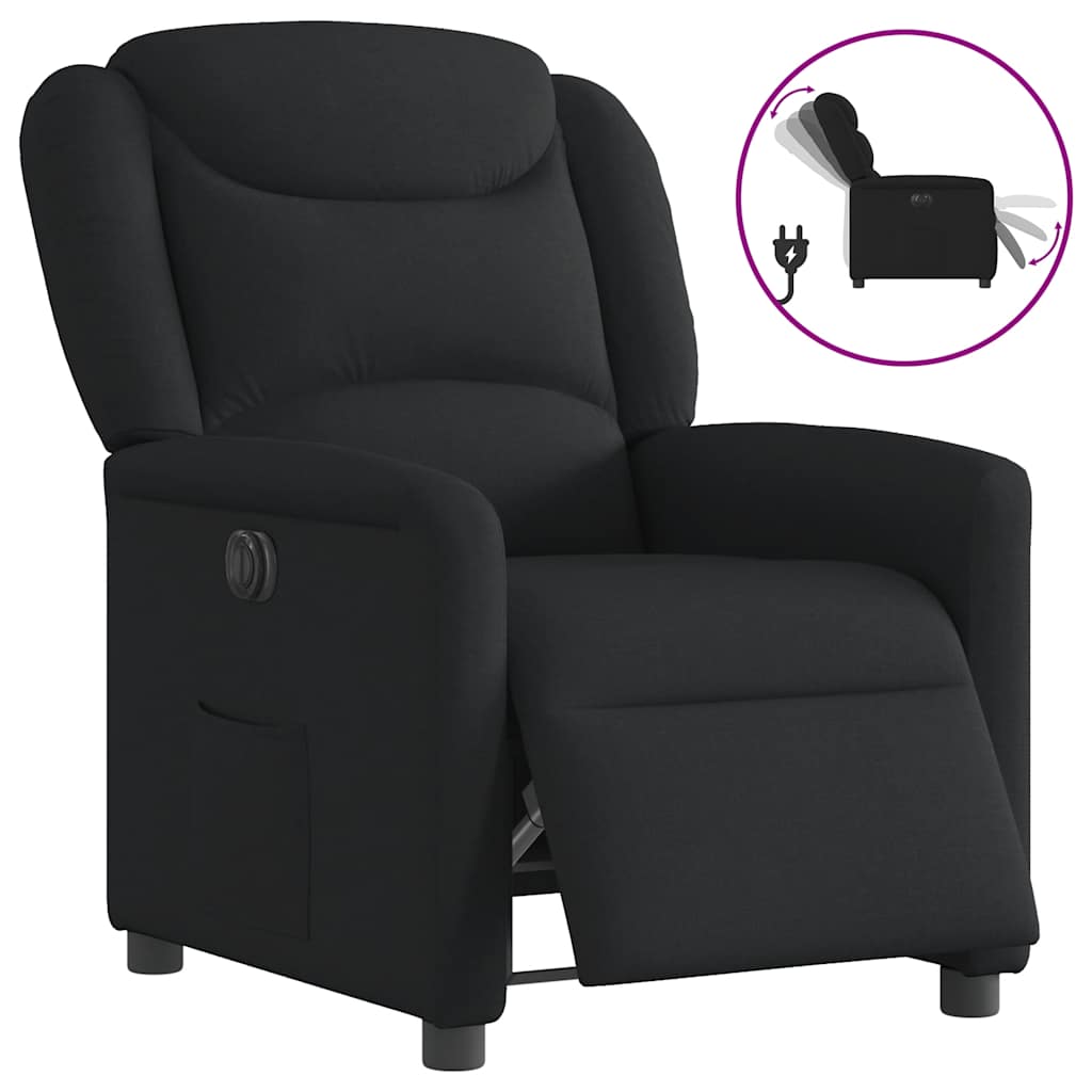 Fauteuil inclinable électrique Noir Tissu - XIOS