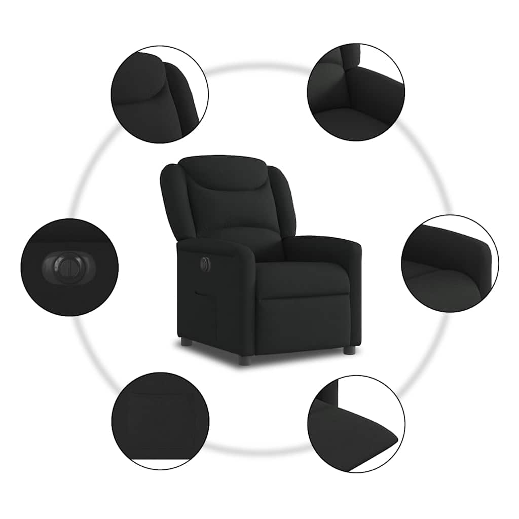 Fauteuil inclinable électrique Noir Tissu - XIOS