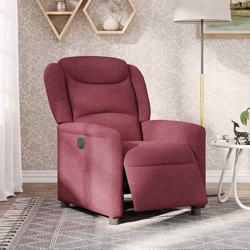 Fauteuil inclinable électrique Rouge bordeaux Tissu - XIOS