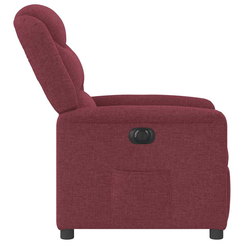 Fauteuil inclinable électrique Rouge bordeaux Tissu - XIOS