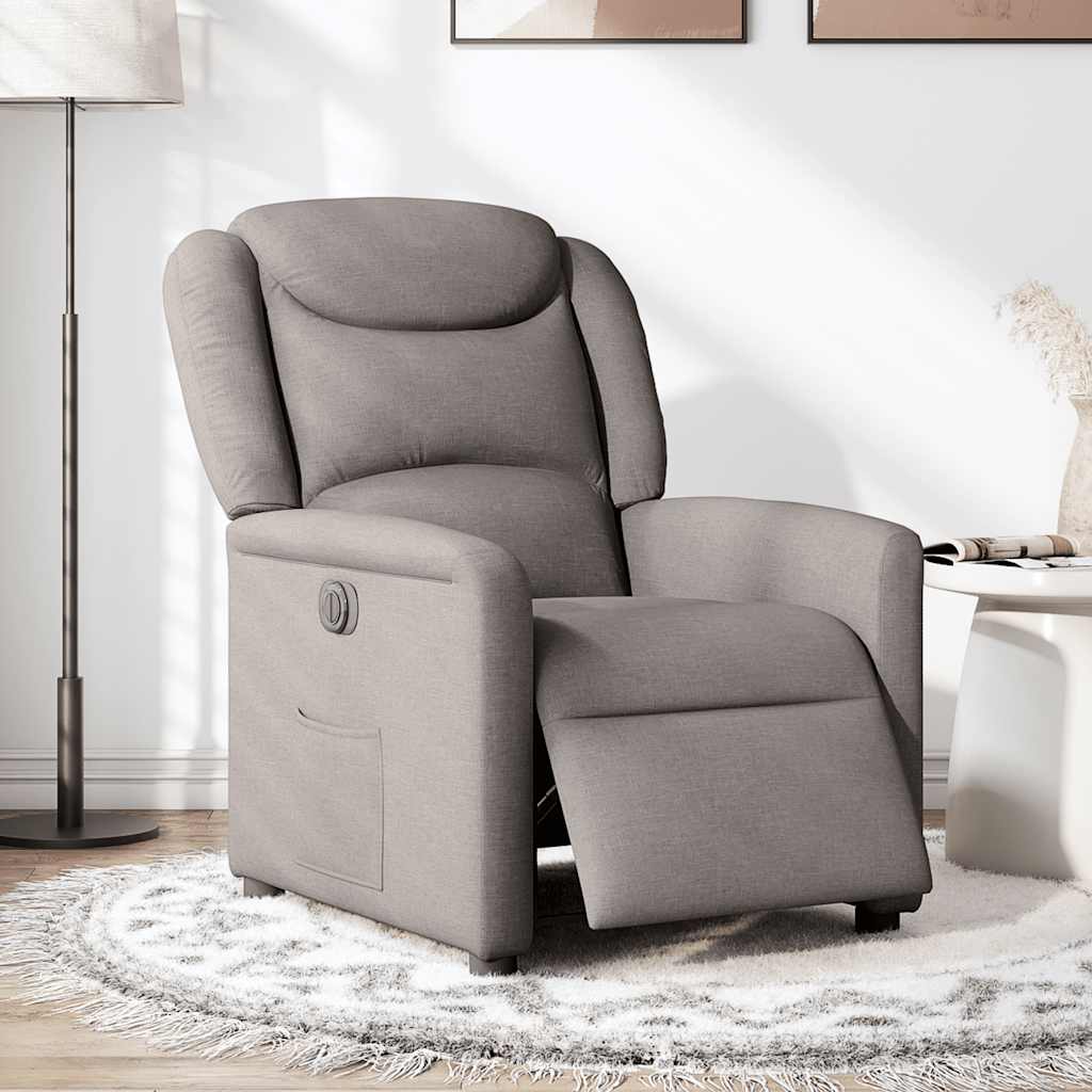 Fauteuil inclinable électrique Taupe Tissu - XIOS