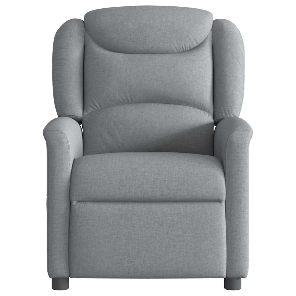 Fauteuil de massage inclinable électrique gris clair tissu - XIOS