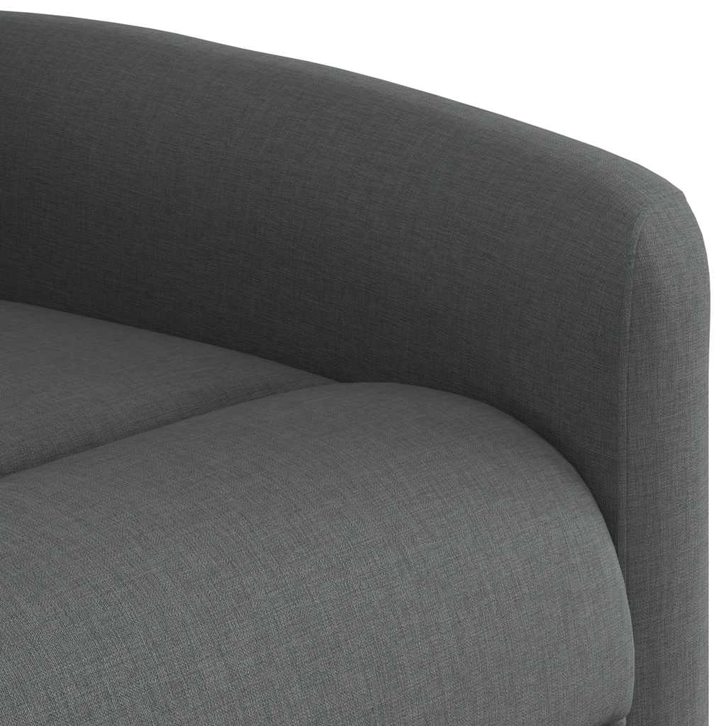 Fauteuil inclinable de massage électrique gris foncé tissu