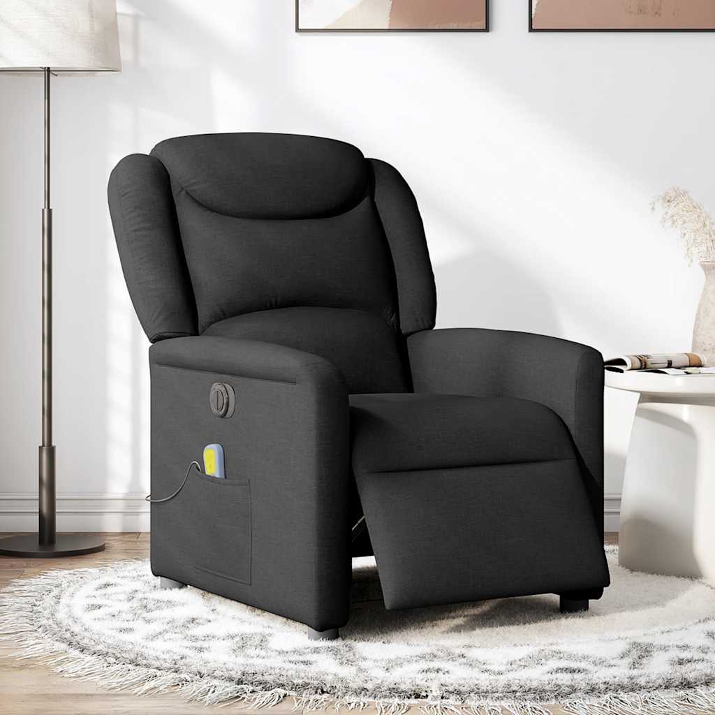 Fauteuil de massage inclinable électrique Noir Tissu - XIOS