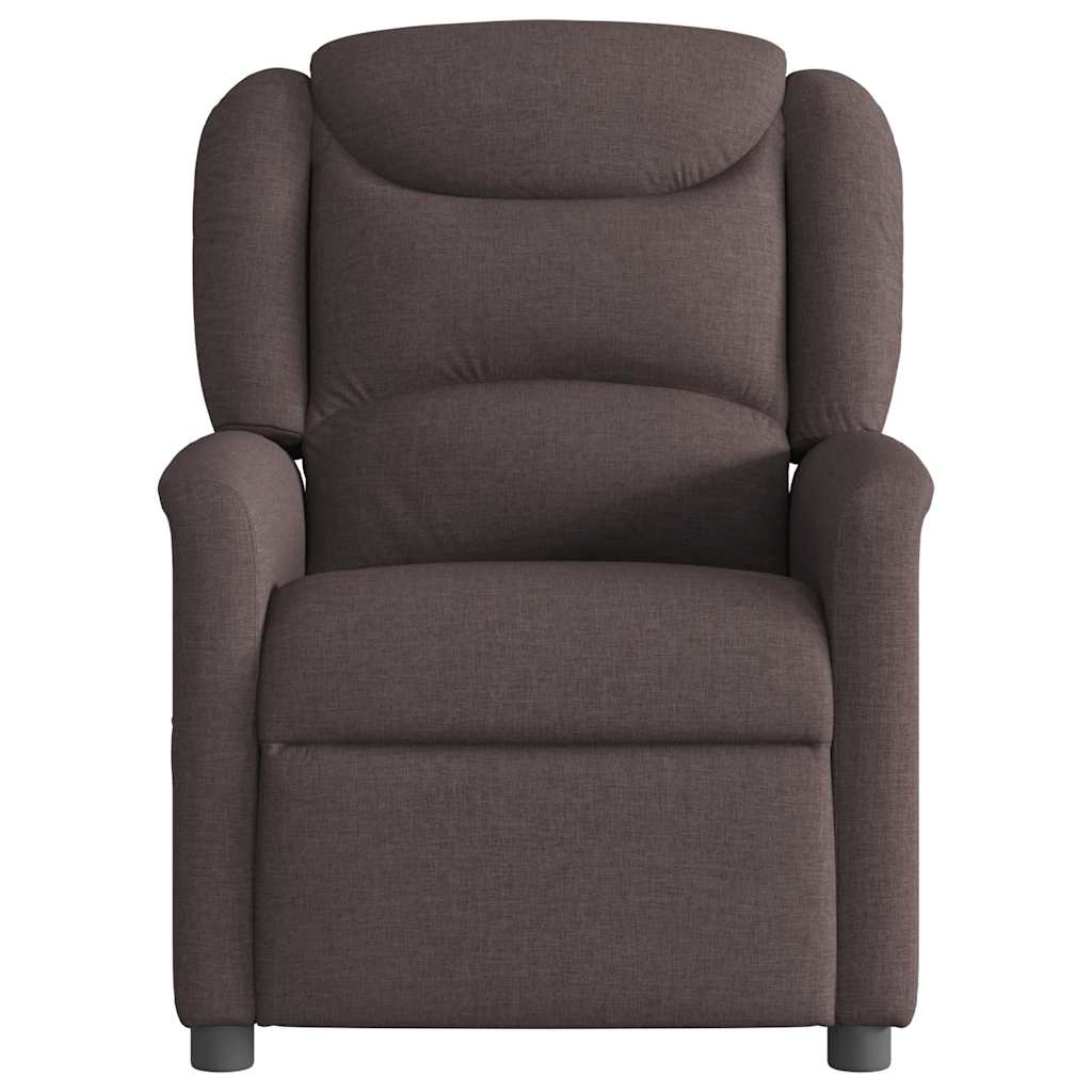 Fauteuil de massage inclinable électrique Marron foncé Tissu - XIOS