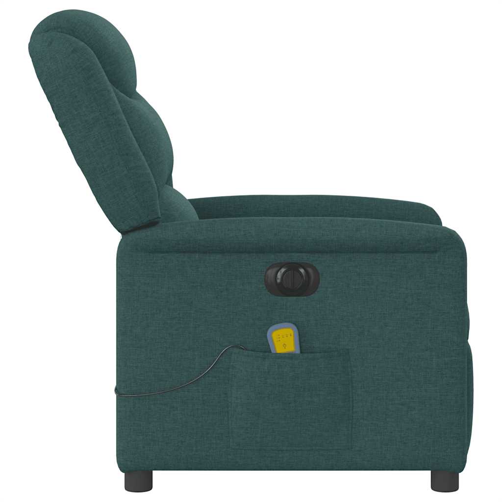 Fauteuil de massage inclinable électrique Vert foncé Tissu - XIOS