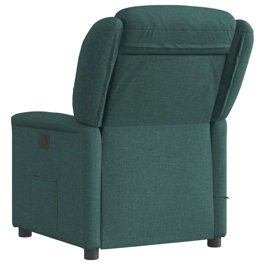 Fauteuil de massage inclinable électrique Vert foncé Tissu - XIOS