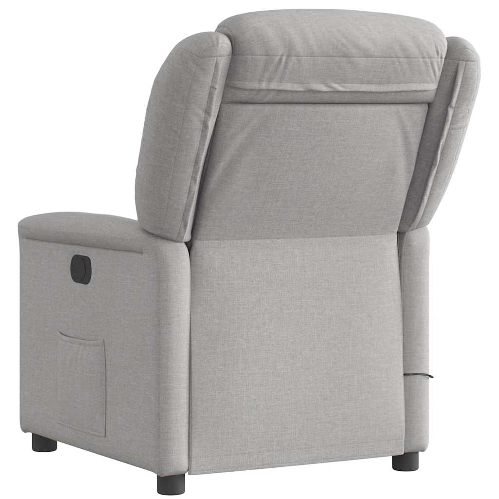 Fauteuil de massage inclinable électrique gris nuage tissu - XIOS