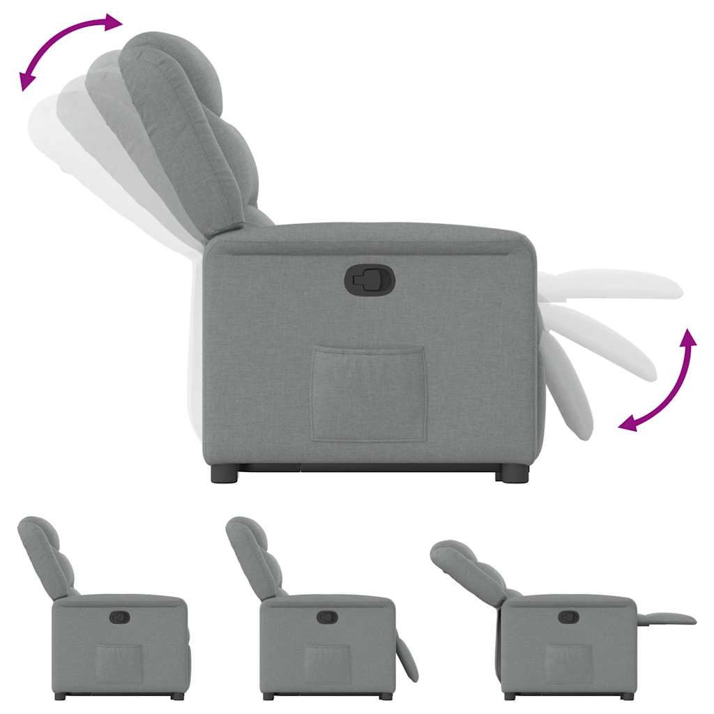 Fauteuil inclinable Gris clair Tissu - XIOS
