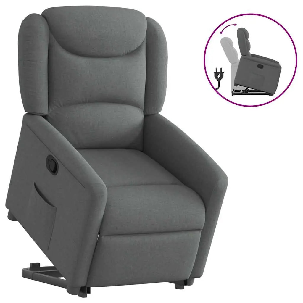 Fauteuil inclinable Gris foncé Tissu - XIOS
