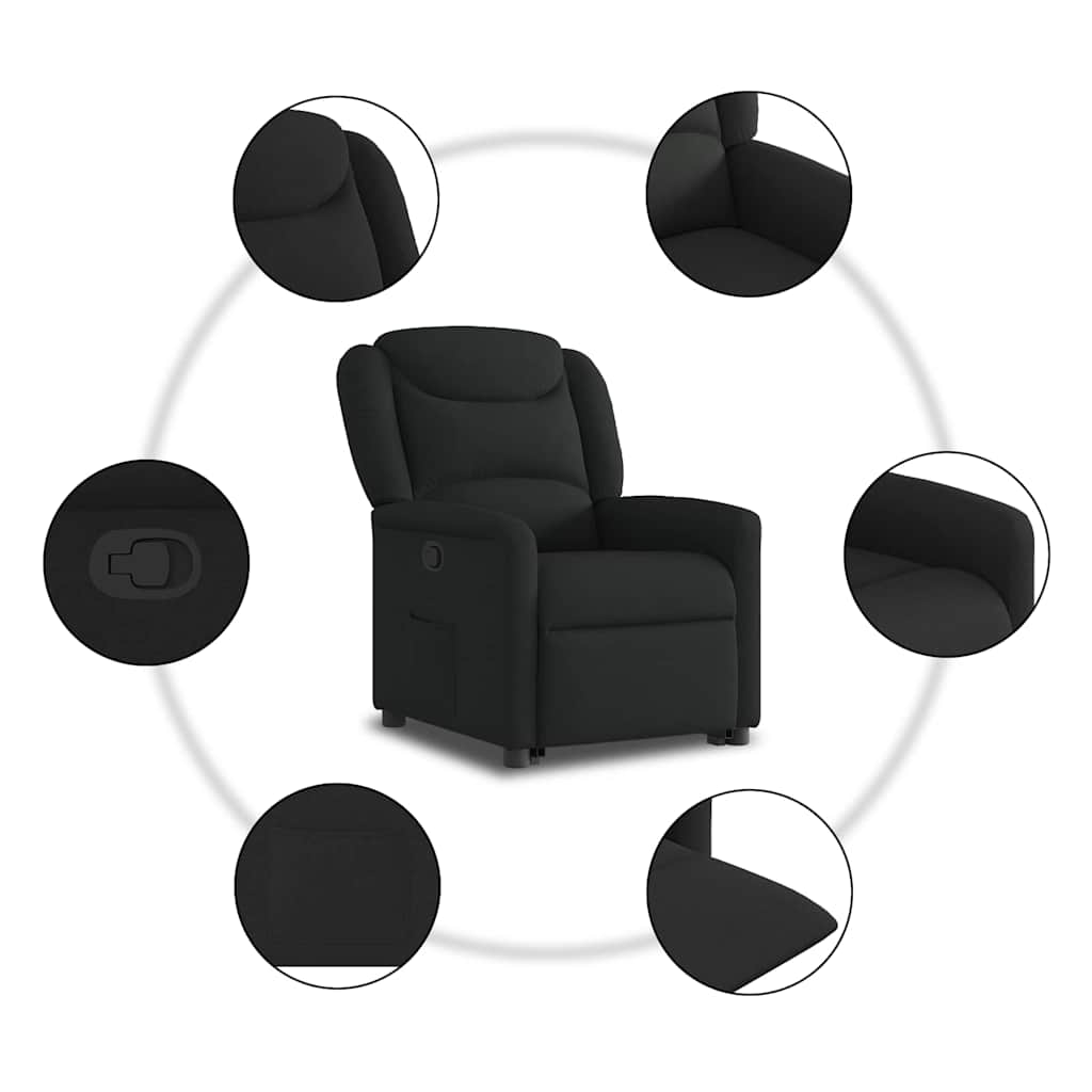 Fauteuil inclinable noir tissu - XIOS