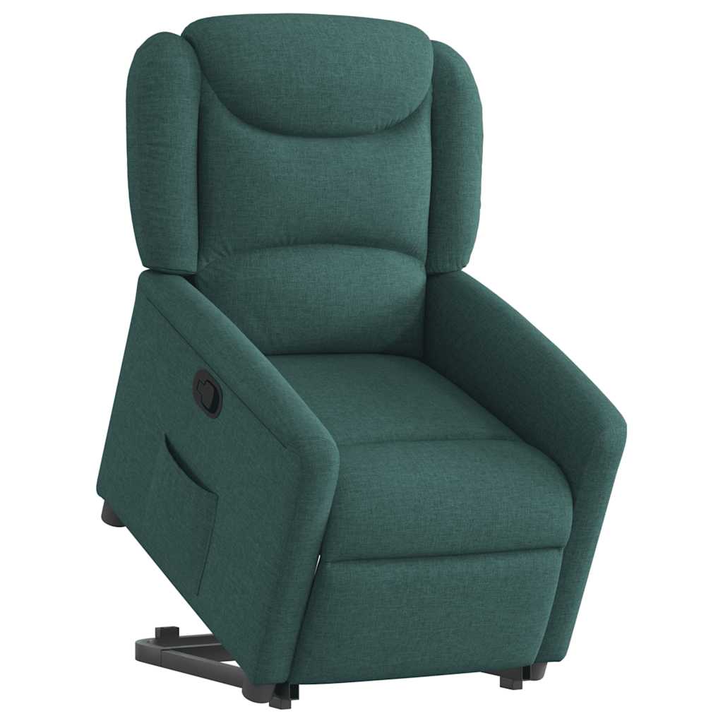 Fauteuil inclinable vert foncé tissu - XIOS