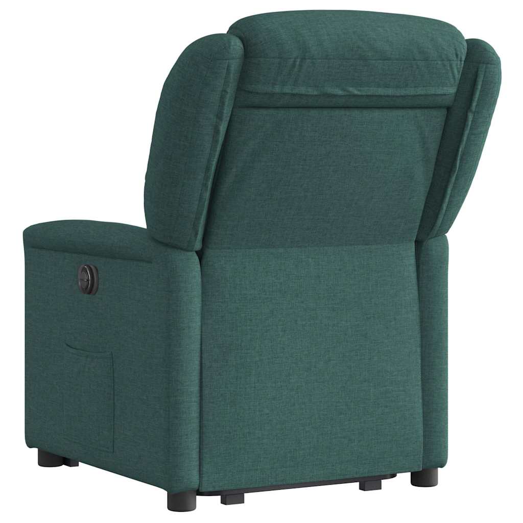 Fauteuil inclinable vert foncé tissu - XIOS