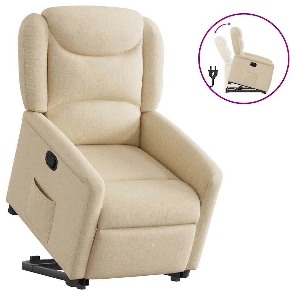 Fauteuil inclinable Crème Tissu - XIOS