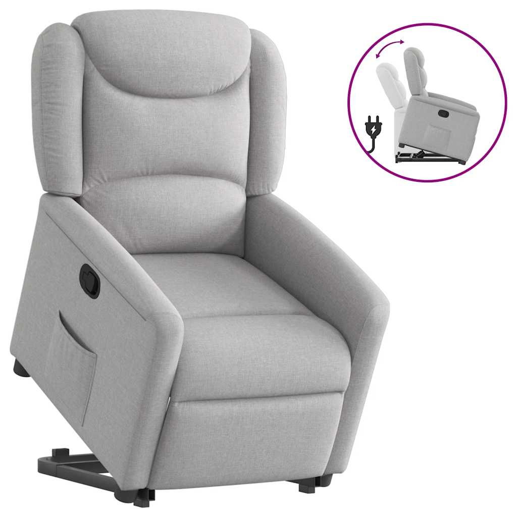 Fauteuil inclinable gris nuage tissu - XIOS