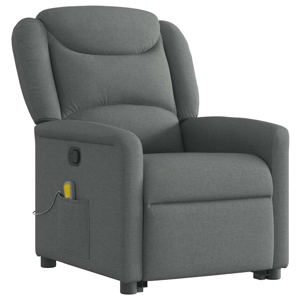 Fauteuil de massage inclinable Gris foncé Tissu - XIOS