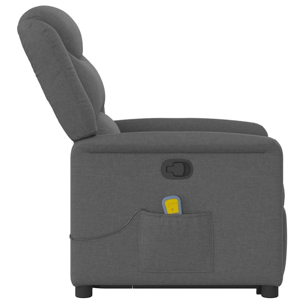 Fauteuil de massage inclinable Gris foncé Tissu - XIOS