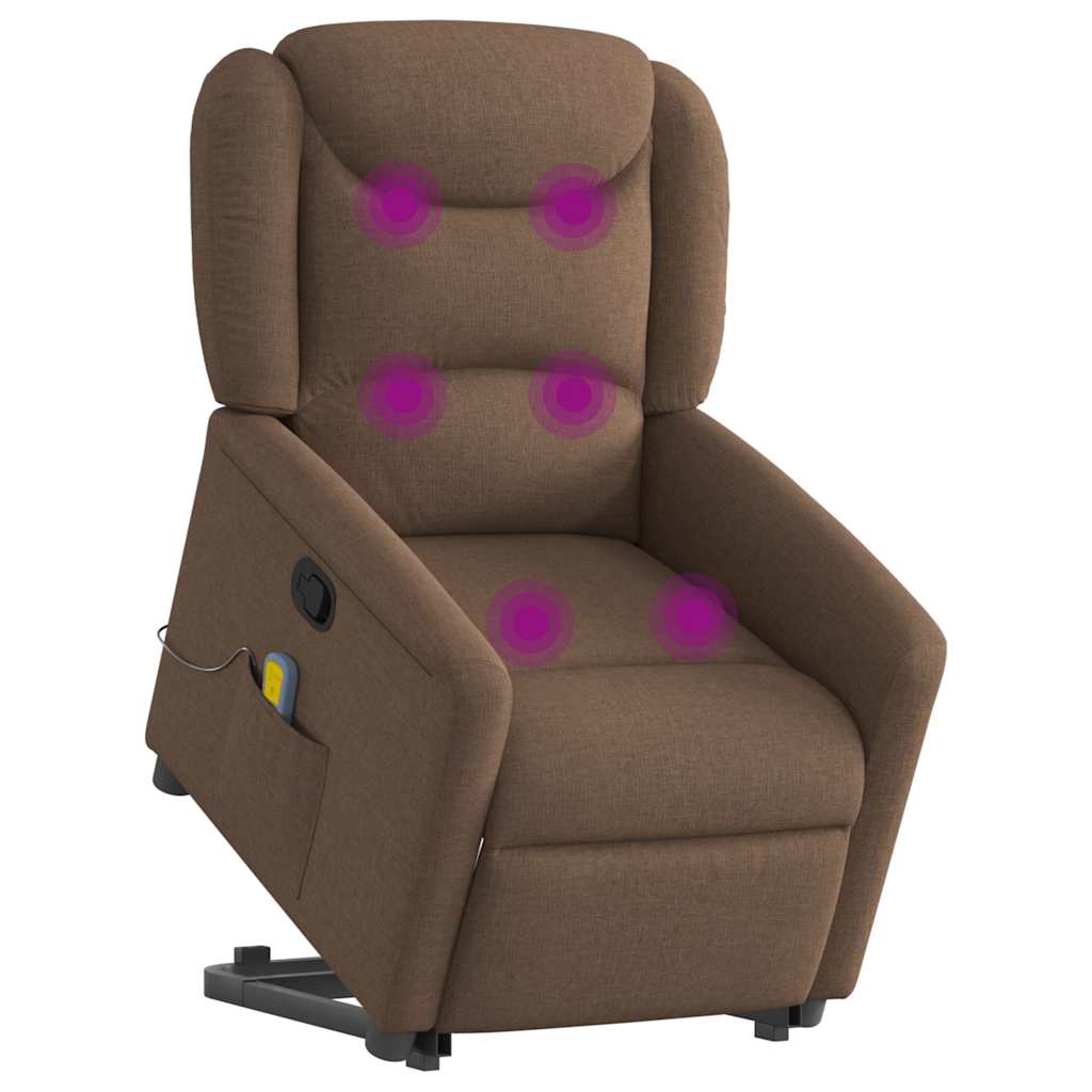 Fauteuil de massage inclinable Marron Tissu - XIOS