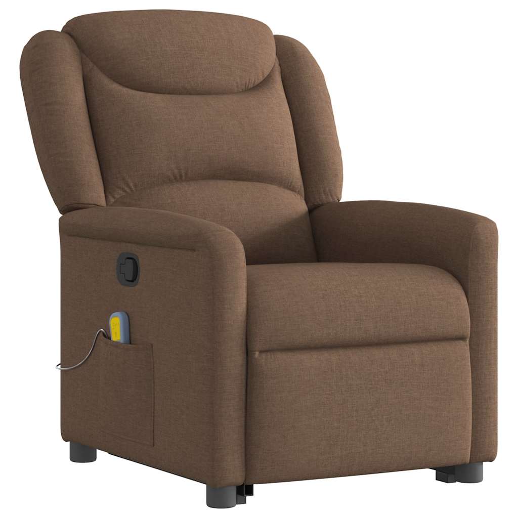 Fauteuil de massage inclinable Marron Tissu - XIOS
