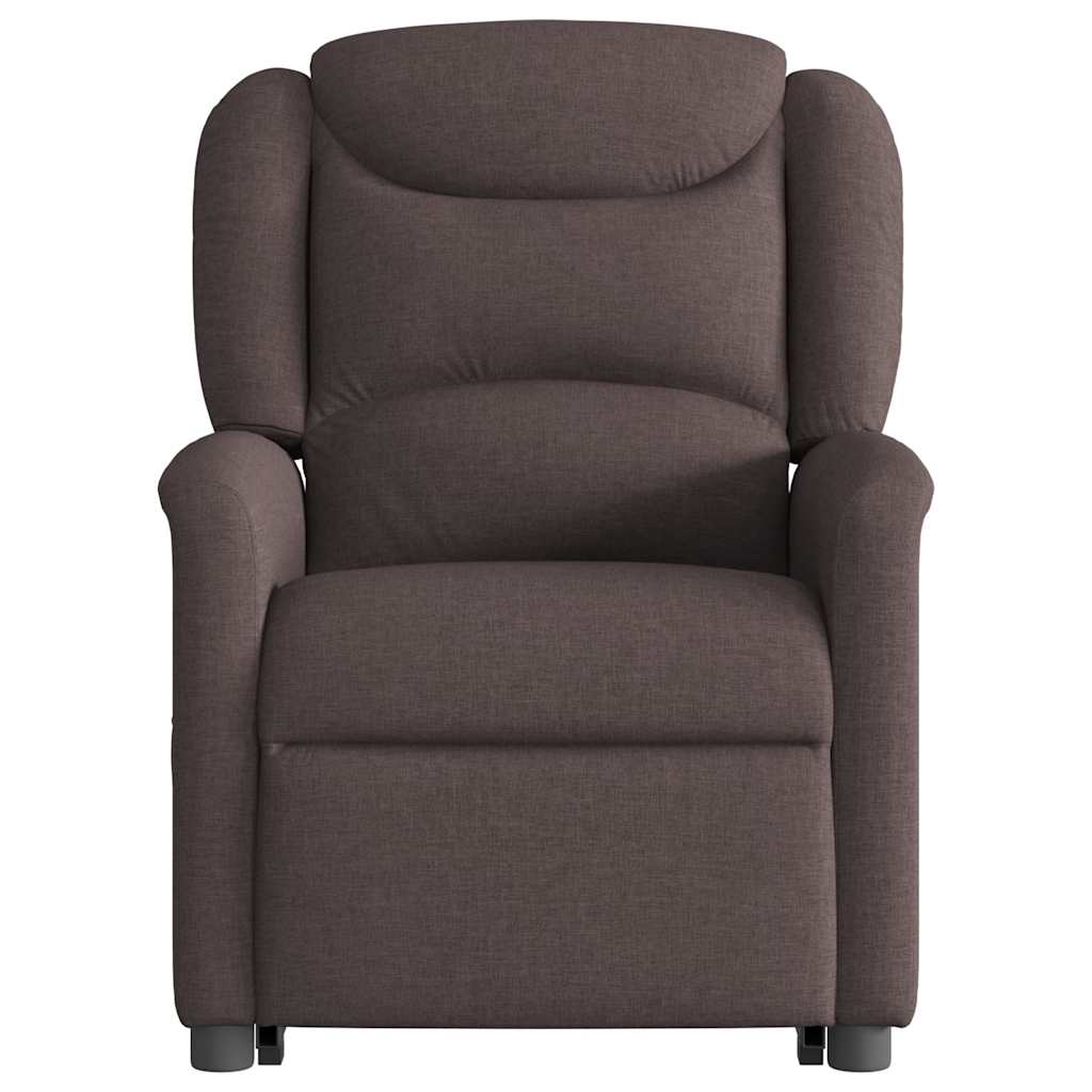 Fauteuil inclinable de massage Marron foncé Tissu - XIOS